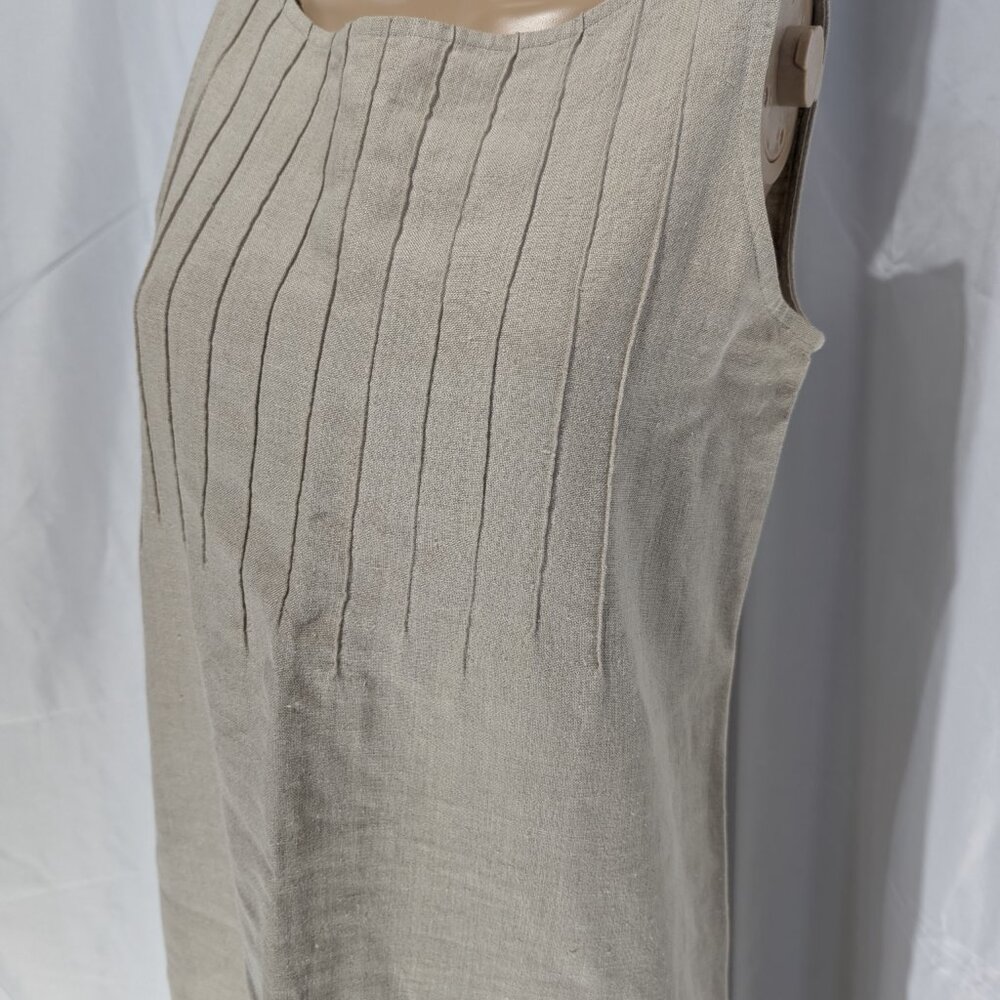 Uniform Petites John Paul Richard 100% Linen with Flower accent Women's SP - Picture 3 of 6